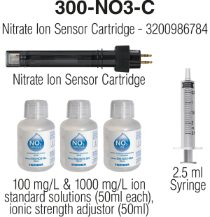 Nitrate sensor cartridge, Cal and ISA solutions