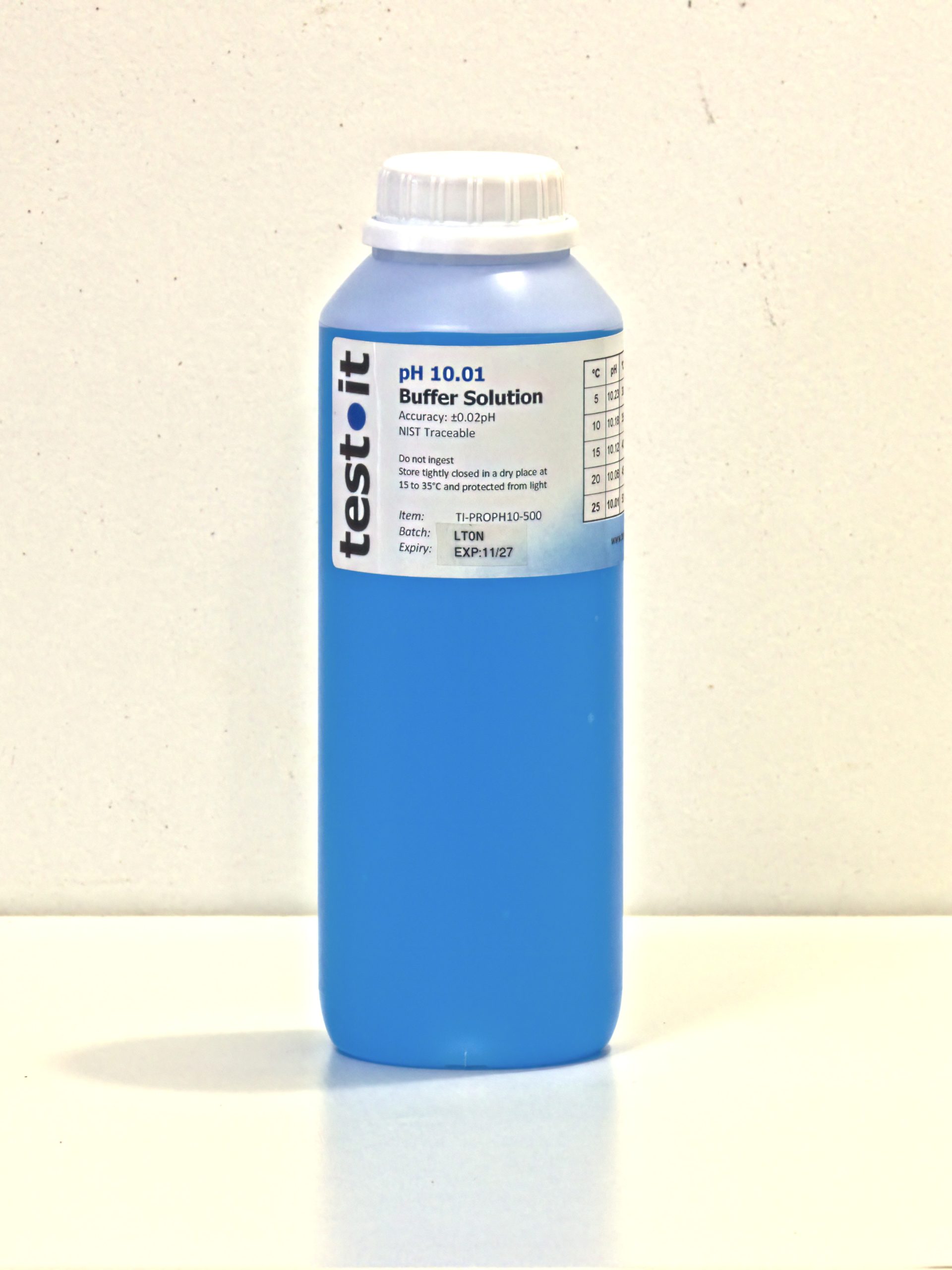 Buffer solution, 10,01pH ± 0.02, NIST Traceable - 500ml