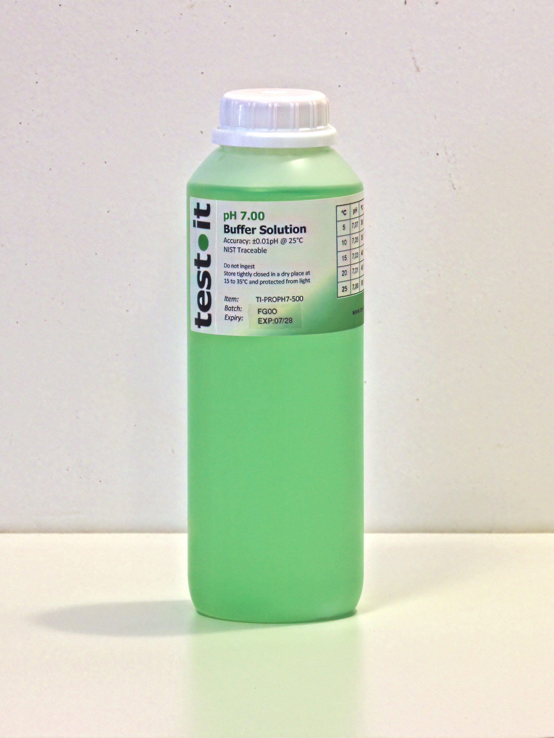 Buffer solution, 7,00pH ± 0.01, NIST Traceable - 500ml